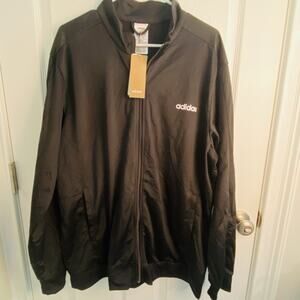 Adidas Essentials Basic Jacket DV2470 Black Men's 2XL Track Fall Windbreaker NWT